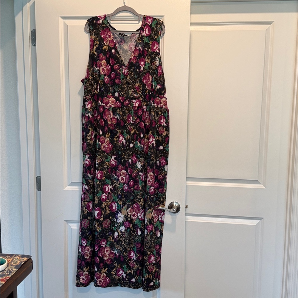 Elementz 3X Floral Maxi Dress